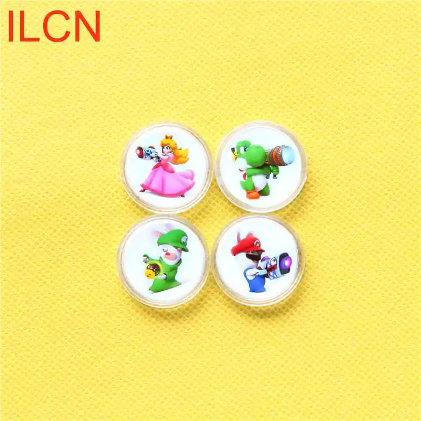 4 шт. круговые читаемые игровые карты Mario Rabbit NFC изысканные наклейки с принтом