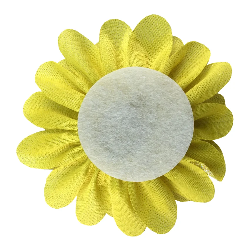 Обруч Ручной работы с блестящими цветами из ткани диаметром 8 см Шифоновый Цветок