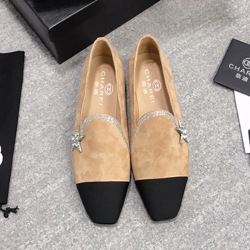 Французские Деловые женские туфли-самый достойный классический стиль на толстом