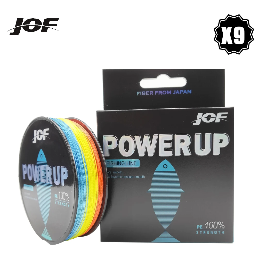 

JOF 9 Strands150m 300m 500m Braid Wire Super Multicolor PE Braided Fishing Line Strong Strength Fish Line 20LB-100LB