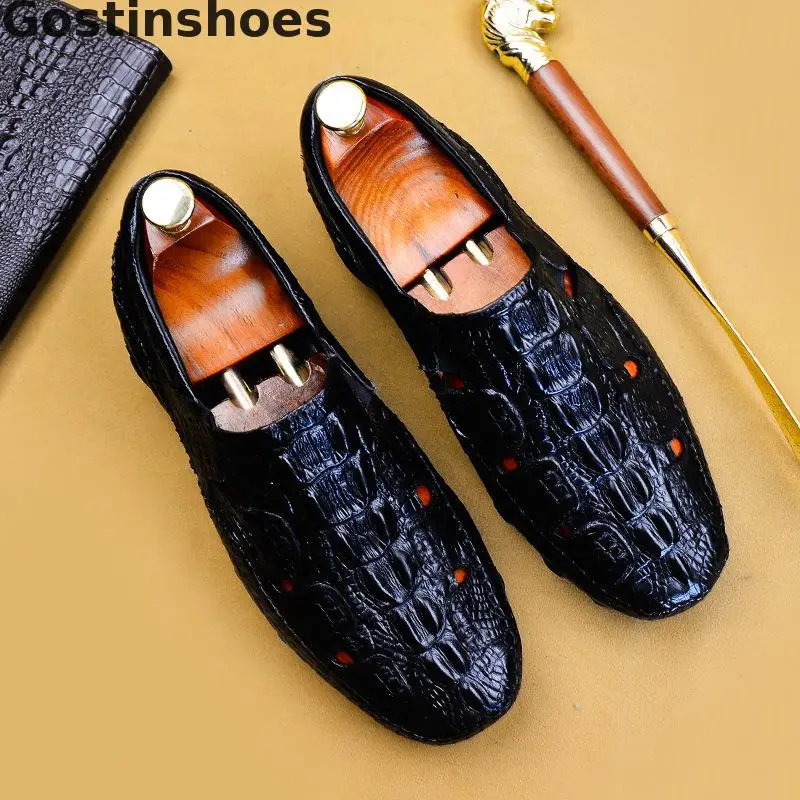 Роскошная мужская обувь из коровьей кожи Цвет черный коричневый повседневная