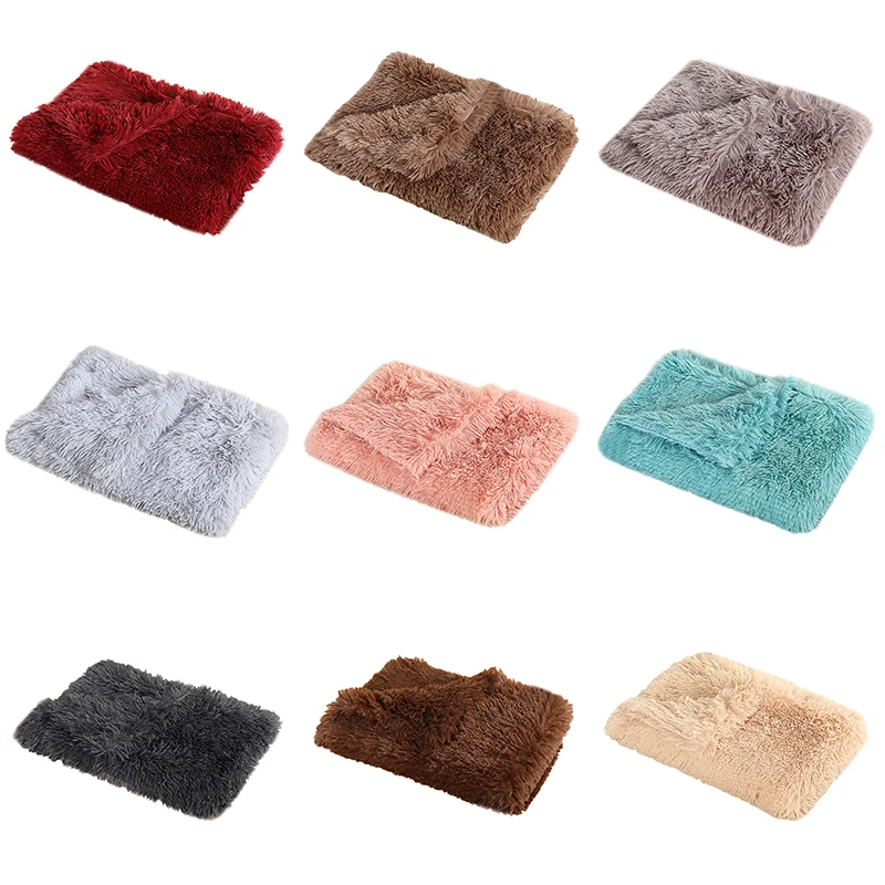 

Pet Blanket Winter Warm Soft Double Layer Fluffy Deep Sleeping Cover Cat Bed Mat Long Plush Dog Mattress Comfy Pet Supplies