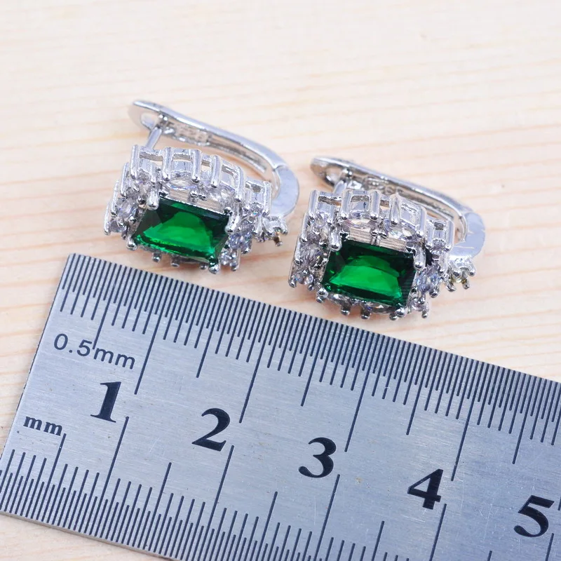 Хит продаж модный зеленый камень кубического циркония для Для женщин с