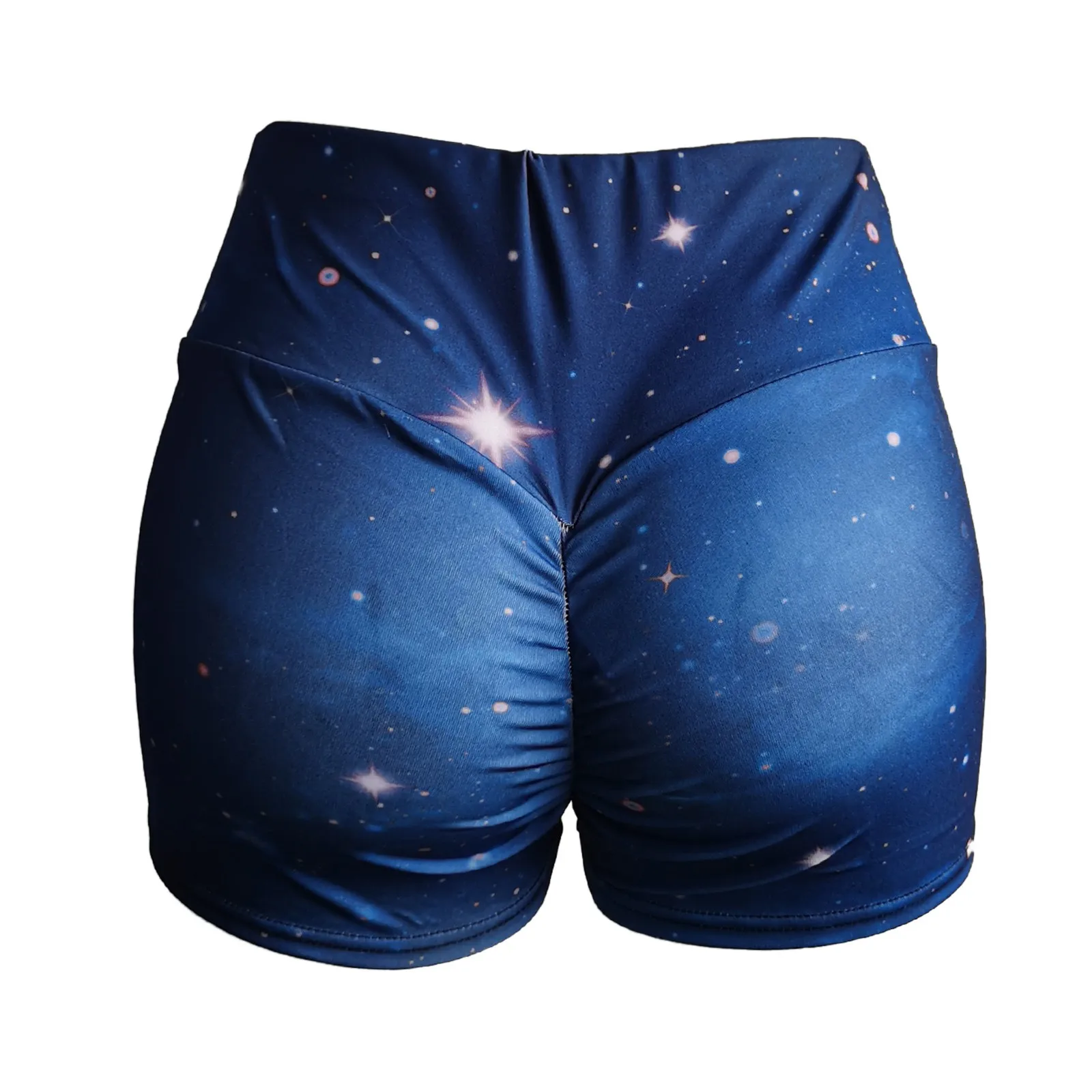

Blue Star Print Ladies Yoga Shorts Running Fitness Loose High Waist Casual Stretch Elastic Fashion Exercise Outdoor Leggings