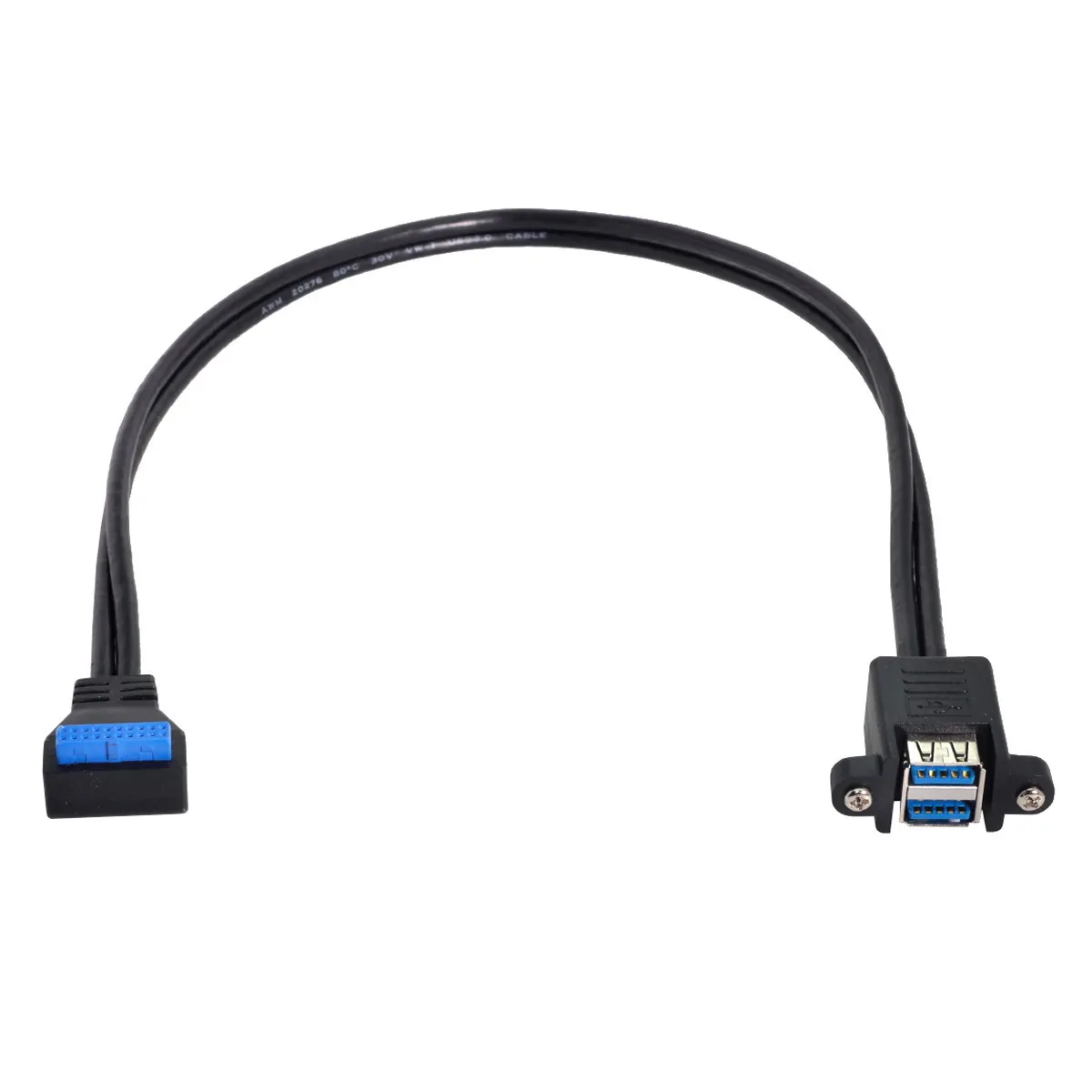 Вверх угловая материнская плата 20 контактный разъем Кабель 90 градусов к USB 3 0