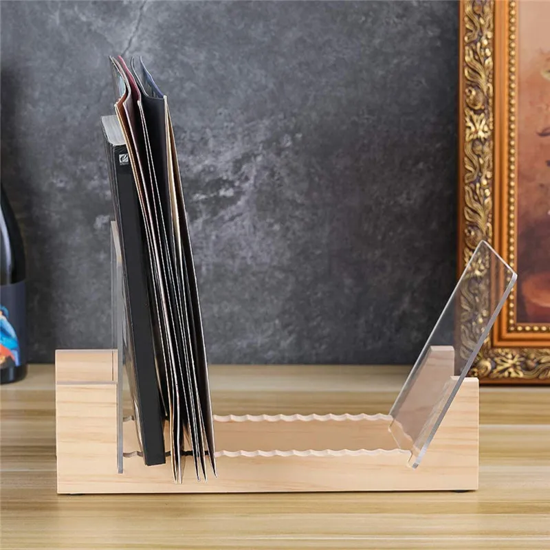 

Storage Holder Record Stand Wood Storage Display Stands with Clear Acrylic Record Player Stand Solid Wood Albums Storage Rack