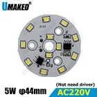 Светодиодный потолочный светильник 5 Вт, 44 мм, 220 В переменного тока, встроенный Драйвер IC SMD 2835, 18 Вт, 15 Вт, 12 Вт, 9 Вт, 7 Вт, 5 Вт, 3 Вт, для самостоятельной светильник Ки