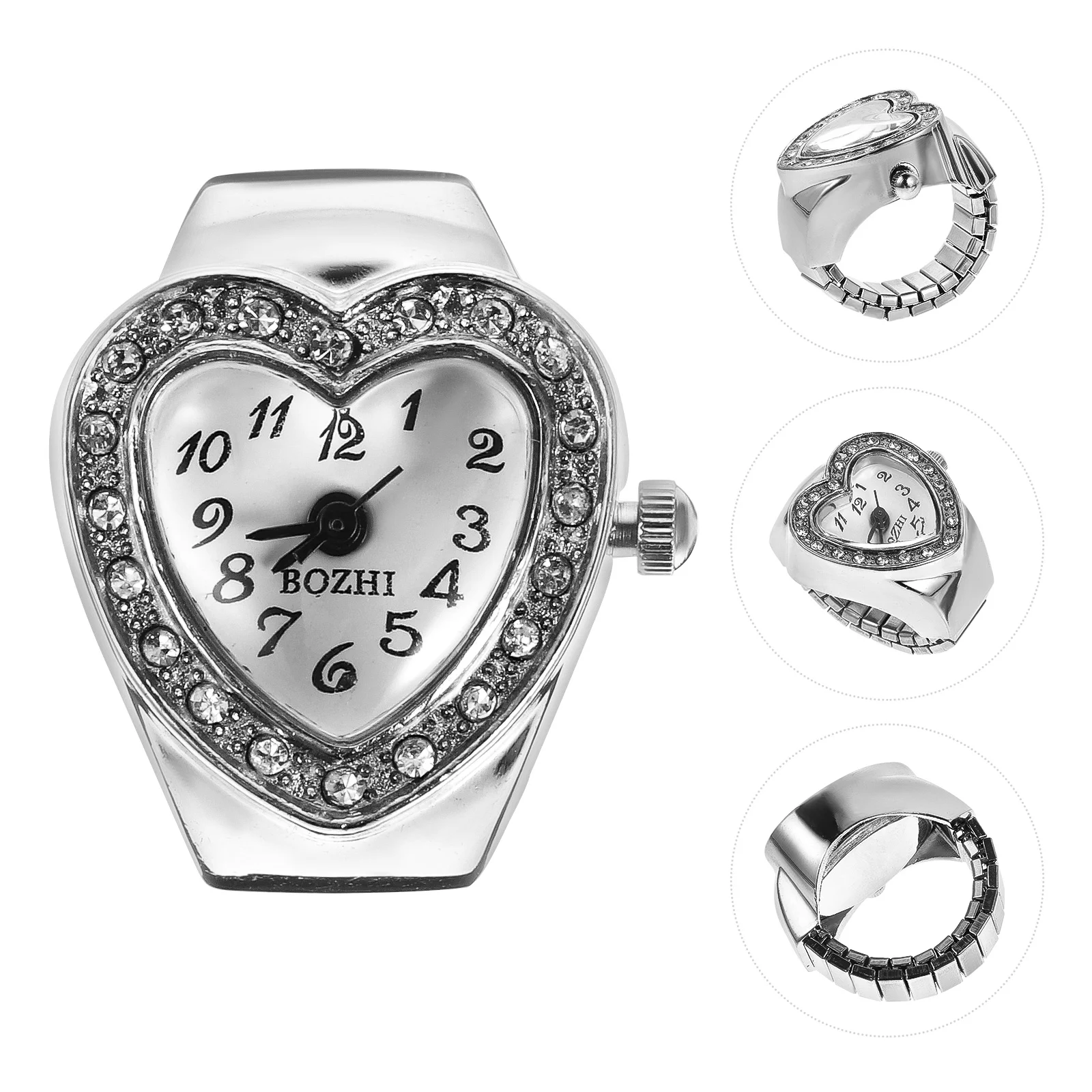 

1Pc Vintage Finger Watch Numerals Finger Watch Men Elastic Watch
