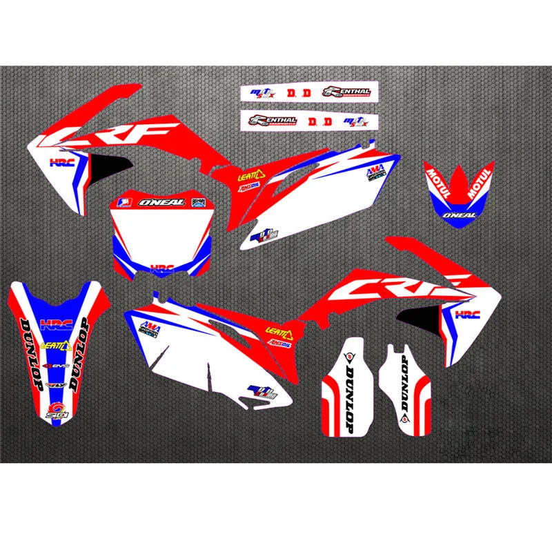 CRF450R 2009 - 2012 полная команда Обтекатели графические наклейки на заказ для Honda CRF250R