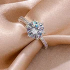 Модное роскошное обручальное кольцо с кристаллами для женщин AAA кольца серебряного цвета с белым кубическим цирконием 2021 модные свадебные женские ювелирные изделия