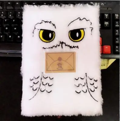 Плюшевый блокнот Harries Hedwig с совами А5 подставкой дневник милые игрушки на день