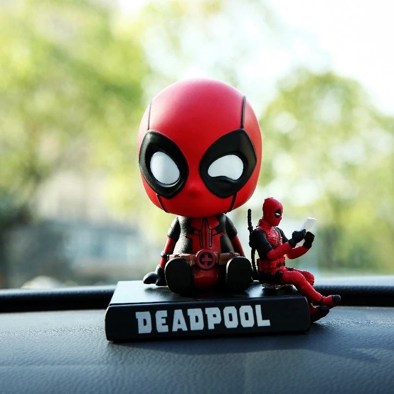12 см пластиковые фигурки Марвел игрушки Дэдпул встряхивающаяся голова