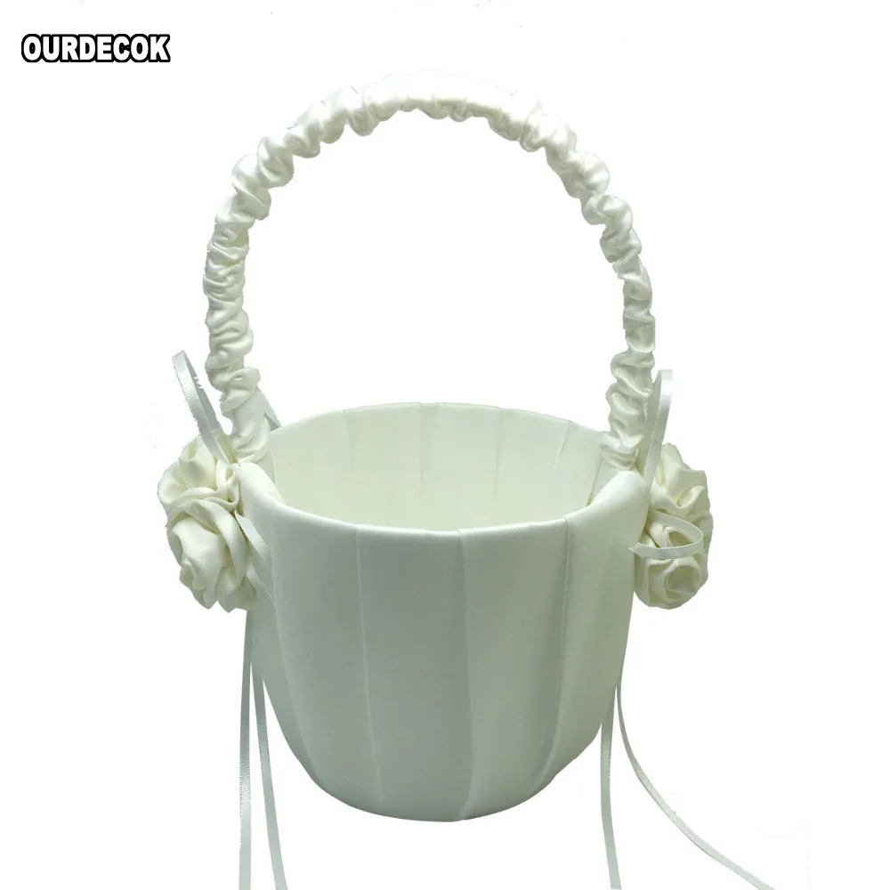 Цветочные корзины для девочек свадебных церемоний корзина подружки невесты