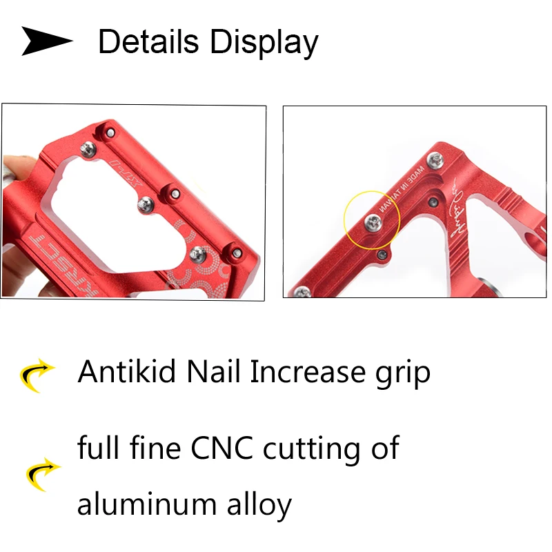 KRSCT MTB Педали ЧПУ Сверхлегкий Алюминий сплав педали герметичный Подшипник