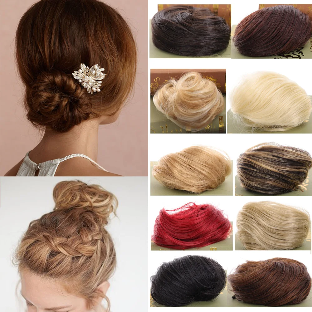 WEILAI синтетические Короткие вьющиеся шиньон эластичная резинка два пластиковых