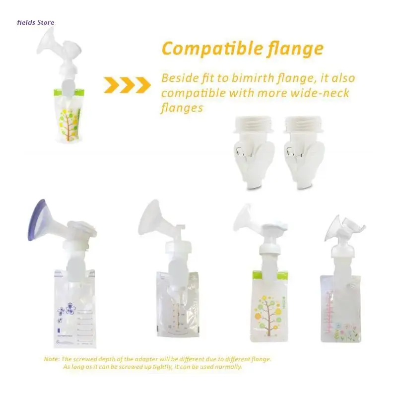 

Baby Breast Milk Storage Bags Clip Adapter for standard Caliber Breast Pump Connector Converter Clamp