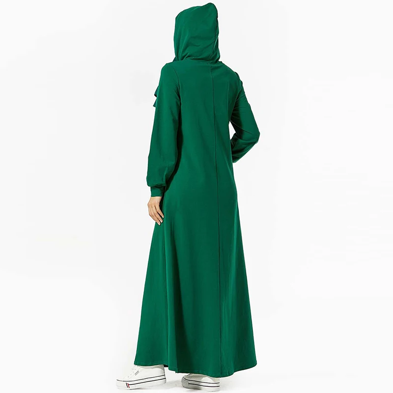 

Muslim Dress Middle East Stylish Hoodie Islamic Turkey Pocket Embroidered Long Sleeve Arab Dress Dubai Morrocan Kimono Pakistan