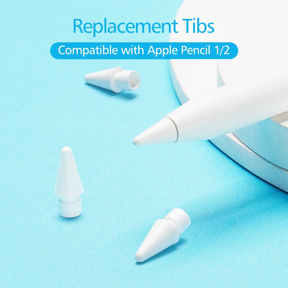 

DUX DUCIS Replacement Tips (2Pcs) for Apple Pencil 1&2 Generation Touch Sensitive Fluent Writing and Drawing High Quality Tib