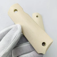 2pcs white colt 1911 professional g10 knife handles patch textured material diy scales non slip blanks for 1911 grips