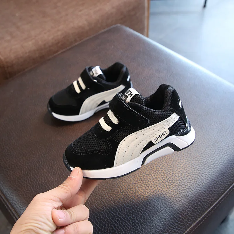 Новая детская спортивная дышащая обувь модная обувь с мягкой подошвой для девочек - Цвет: B