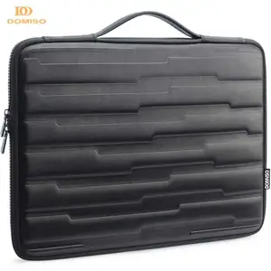 domiso 10 13 14 15 6 inch shock resistant laptop bag with handle protective case compatible for macbook dell hp lenovo black free global shipping
