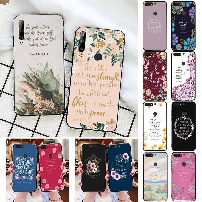 

YNDFCNB Bible Verse Prayer God Jesus Phone Case For Huawei Honor 7A 7C 8 8x 9 10 20lite Fundas Coque for Honor 10i 20i Capa