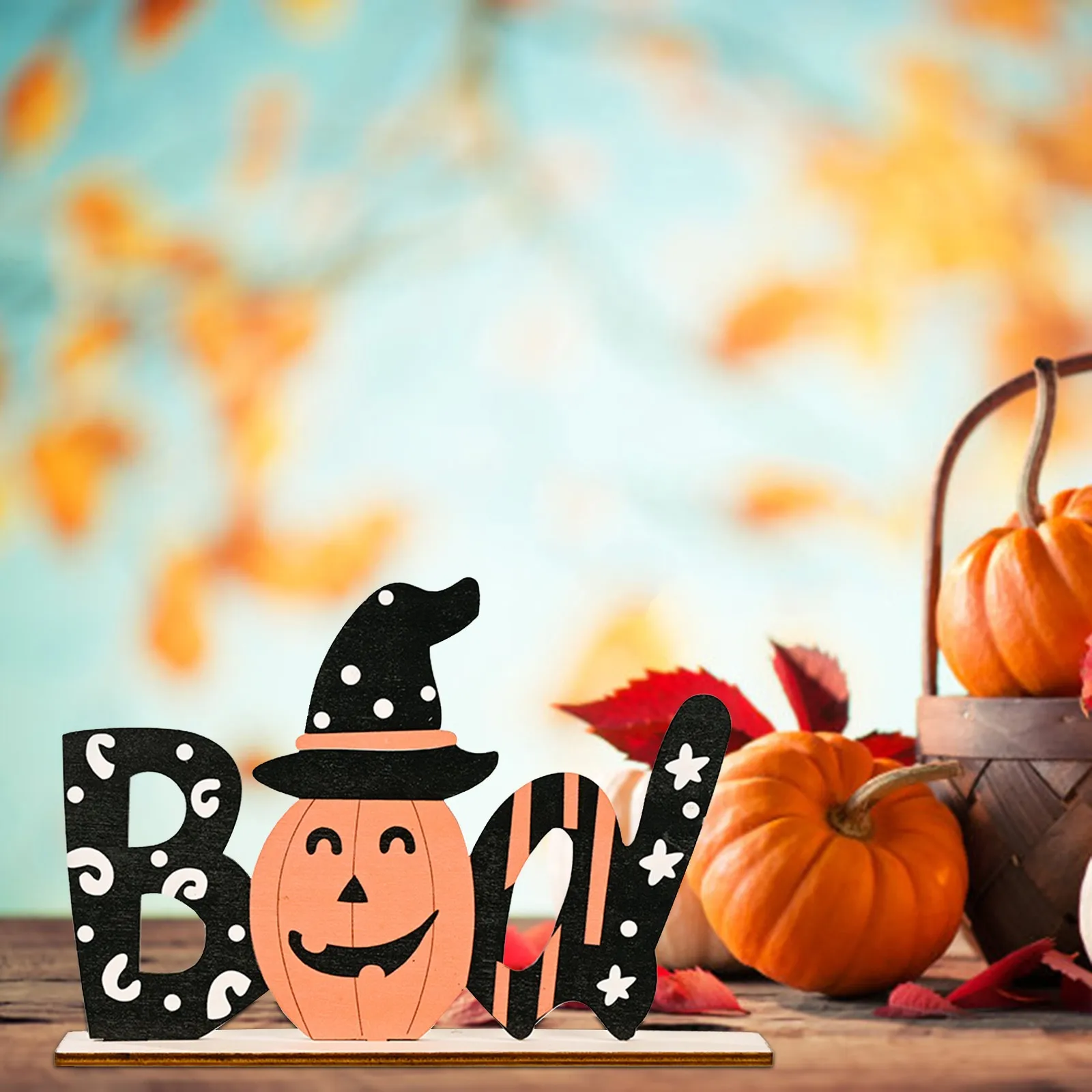 

Halloween Printed Wooden Creative Wooden Ornaments Desktop Home Balcony Living Room Holiday Party Decoration Pendant Орнаменты