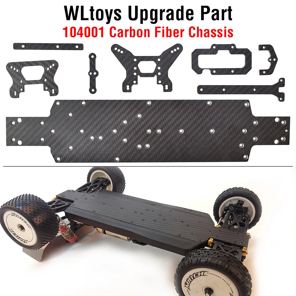 

Wltoys 104001 RC Car Chassis Carbon Fiber Baseplate Car Bottom Board Set Upgrade Parts Accessories