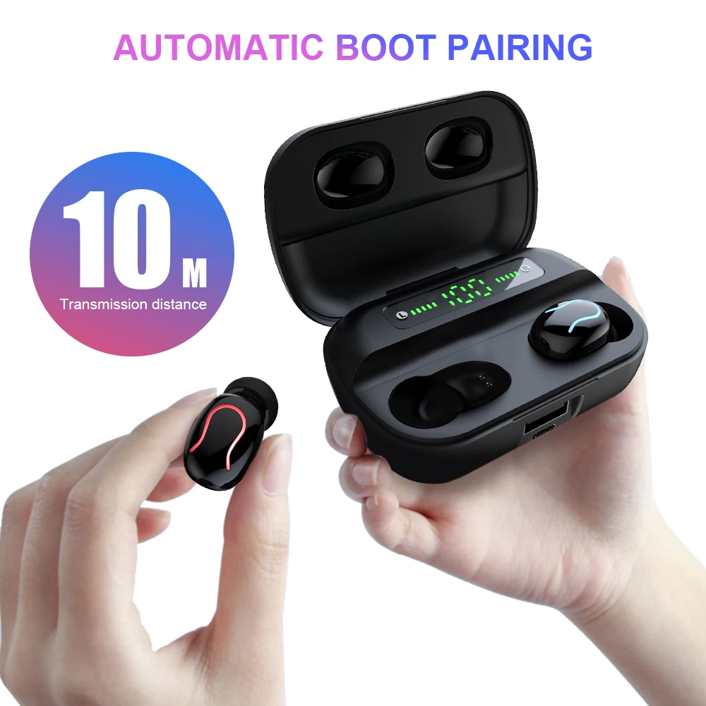 Новинка HBQ Q32 TWS Bluetooth наушники 9D HIFI светодиодный цифровой наушники Handsfree наушники спортивные наушники power Bank
