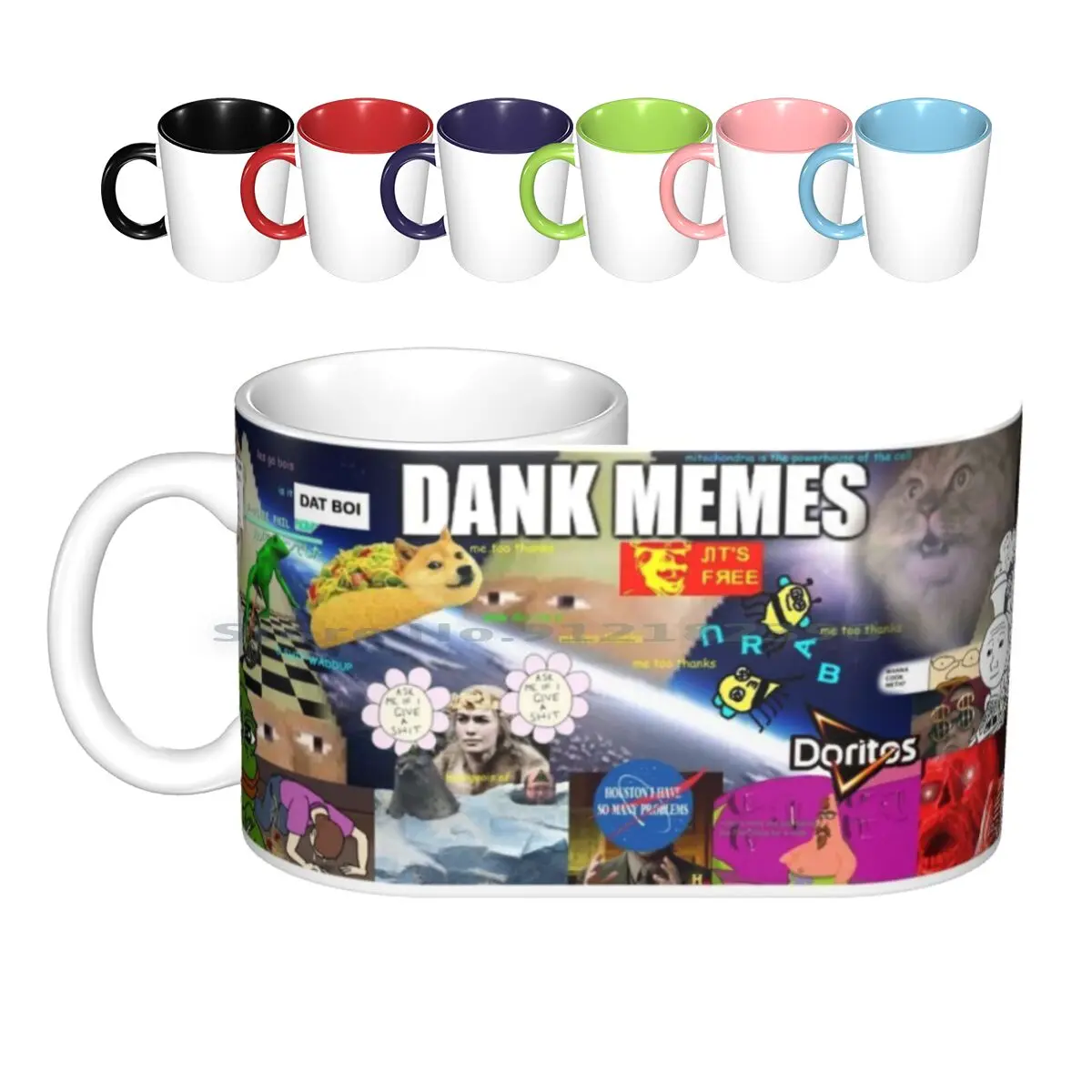 

Dank Meme Mug Ceramic Mugs Coffee Cups Milk Tea Mug Memes Creative Trending Vintage Gift Bottle Cup