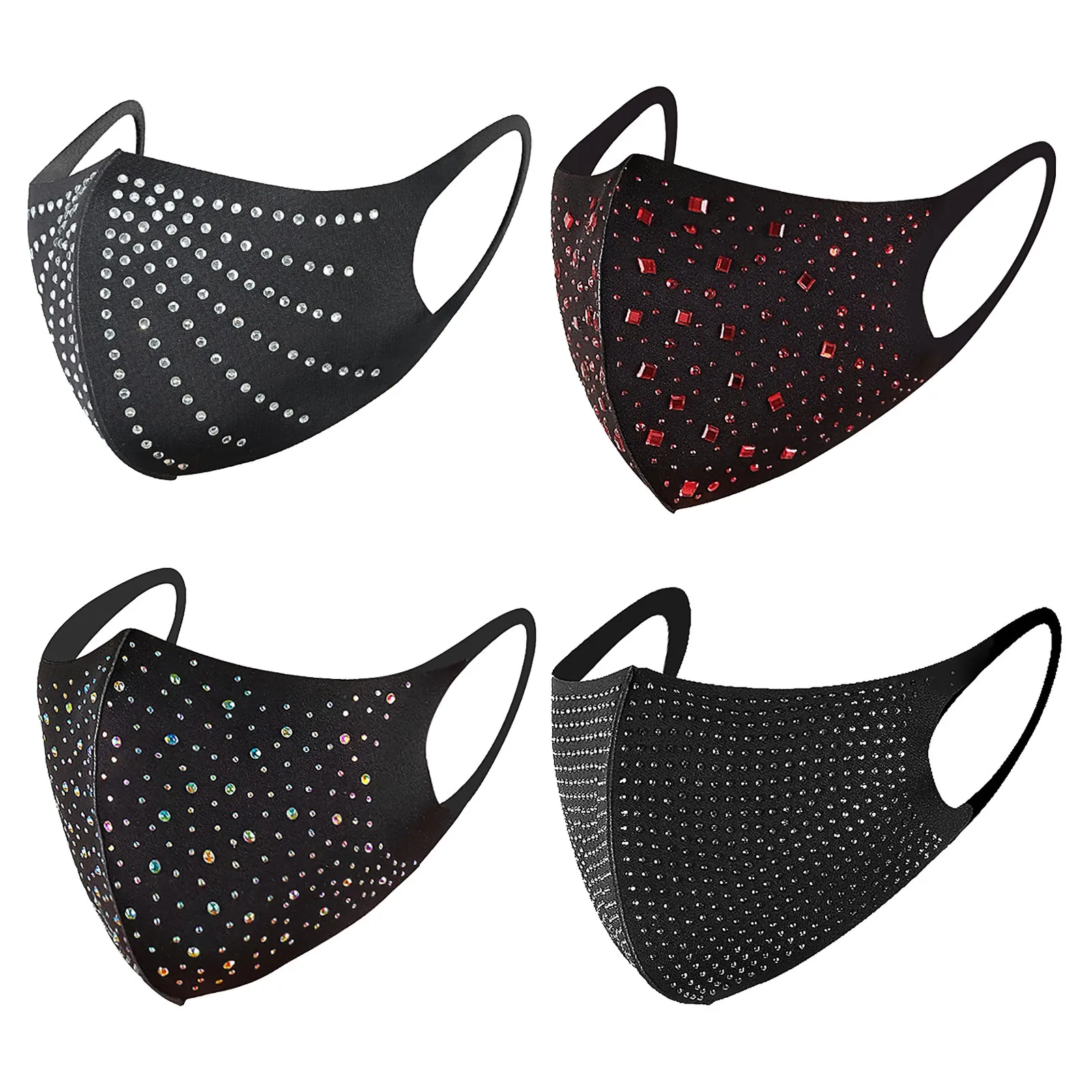 Маска Стразы с блестками женская 4 шт. | Спорт и развлечения