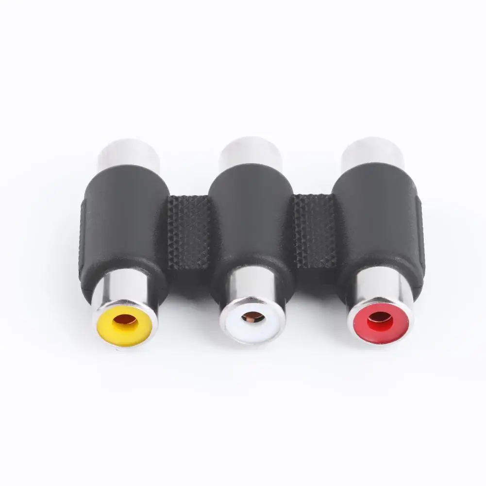 ALLOYSEED 3RCA rca штекер Женский соединитель AV видео аудио кабель адаптер