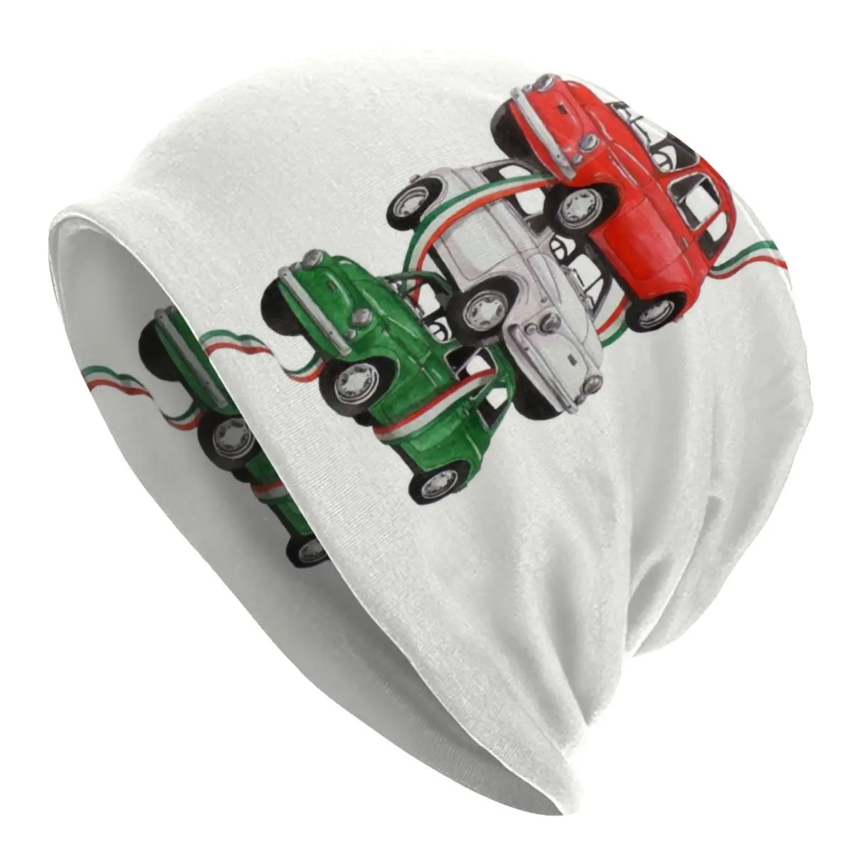

Vintage Italy Flag Car Beanies Caps Men Women Unisex Outdoor Winter Warm Knitted Hat Adult Italian Pride Bonnet Hats