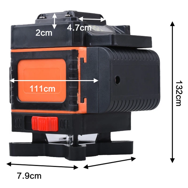 

3D 12 Lines Laser Level Levels Auto Self Leveling 360 Rotary Measure Horizontal Vertical Cross LED Display Powerful Green Laser