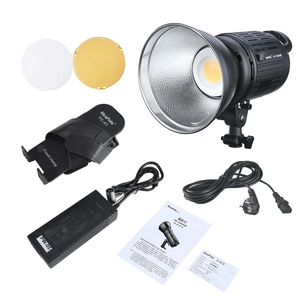 NiceFoto HC-1000BII100W 3200 K/5600 K CRI95+ поддерживает приложение дистанционного управления с цветными фильтрами фотография светодиодный свет лампы