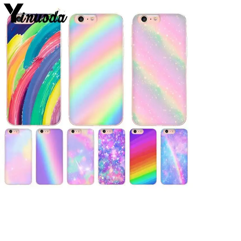 Радужный Роскошный Уникальный дизайнерский чехол Yinuoda для телефона iPhone X XS MAX 11 pro