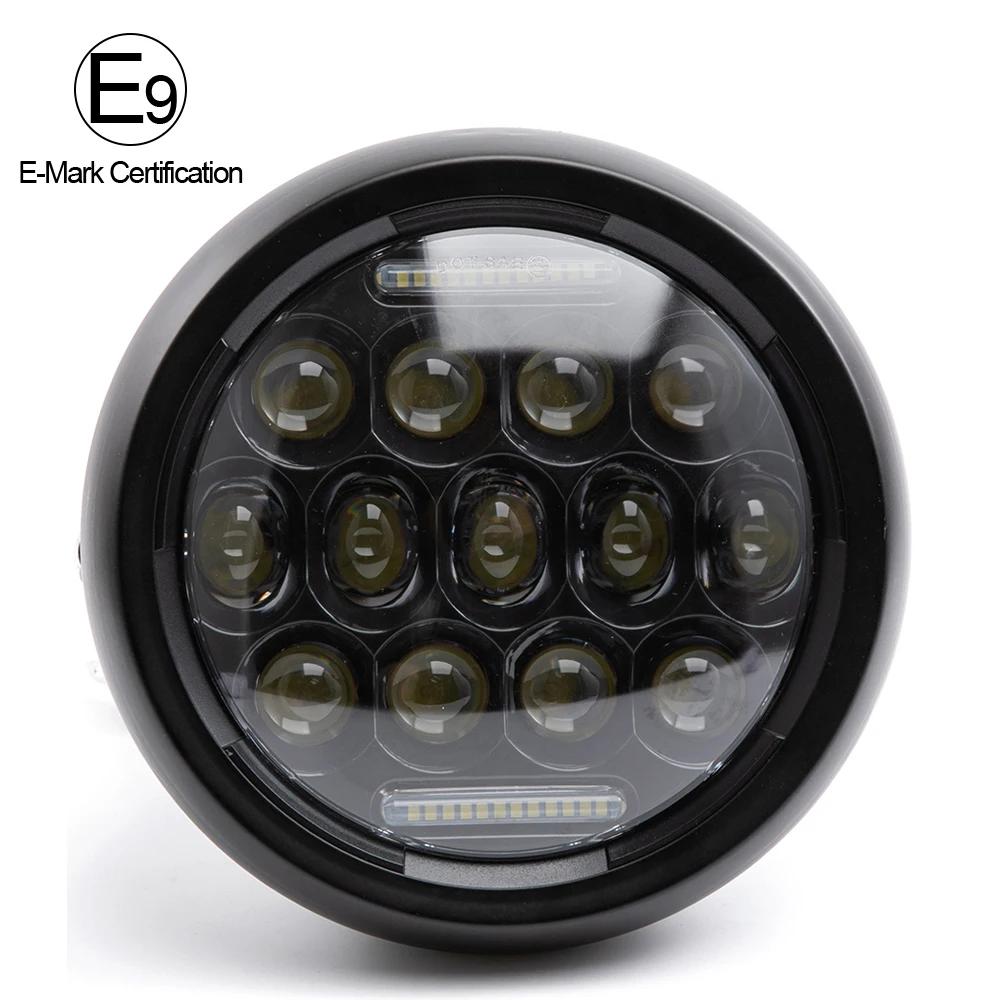 Мотоциклетная светодиодная фара 7 5 дюйма универсальный двигатель круглая