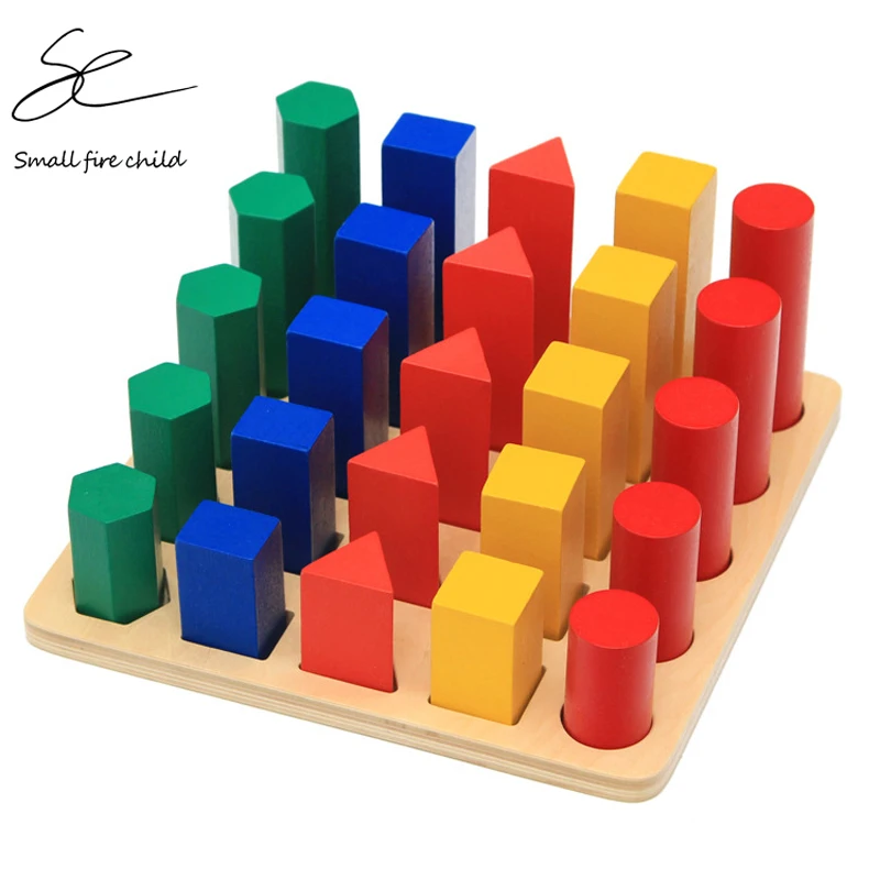 Монтессори Развивающие деревянные игрушки для детей Геометрическая игрушечная