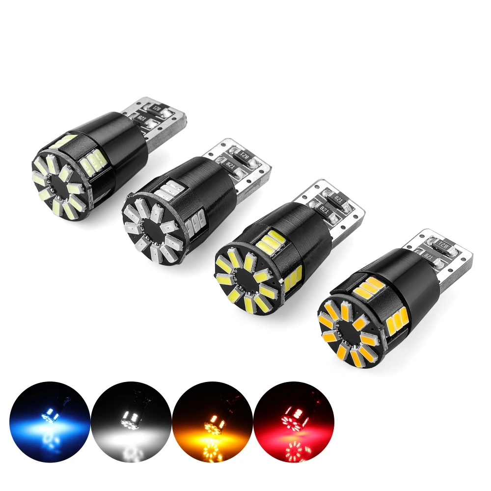 

2x светодиодный T10 3014 24SMD габаритные огни автомобильный парковочный свет декодирование выделения пятисторонний оригинальный T10 маленькая ла...