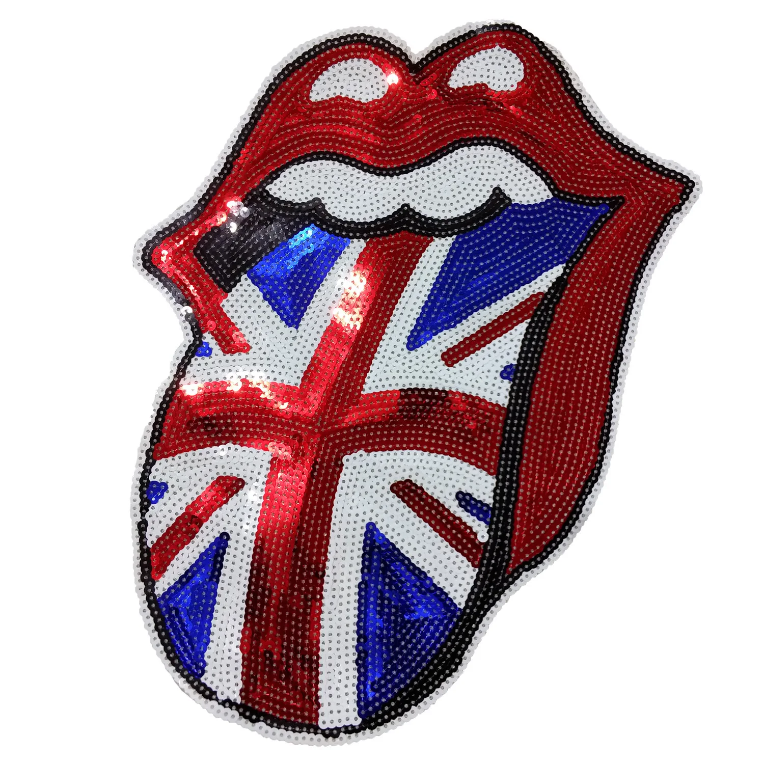 Большой рот блесток патчи Вышивка Аппликации пришить на одежду сумки швейные