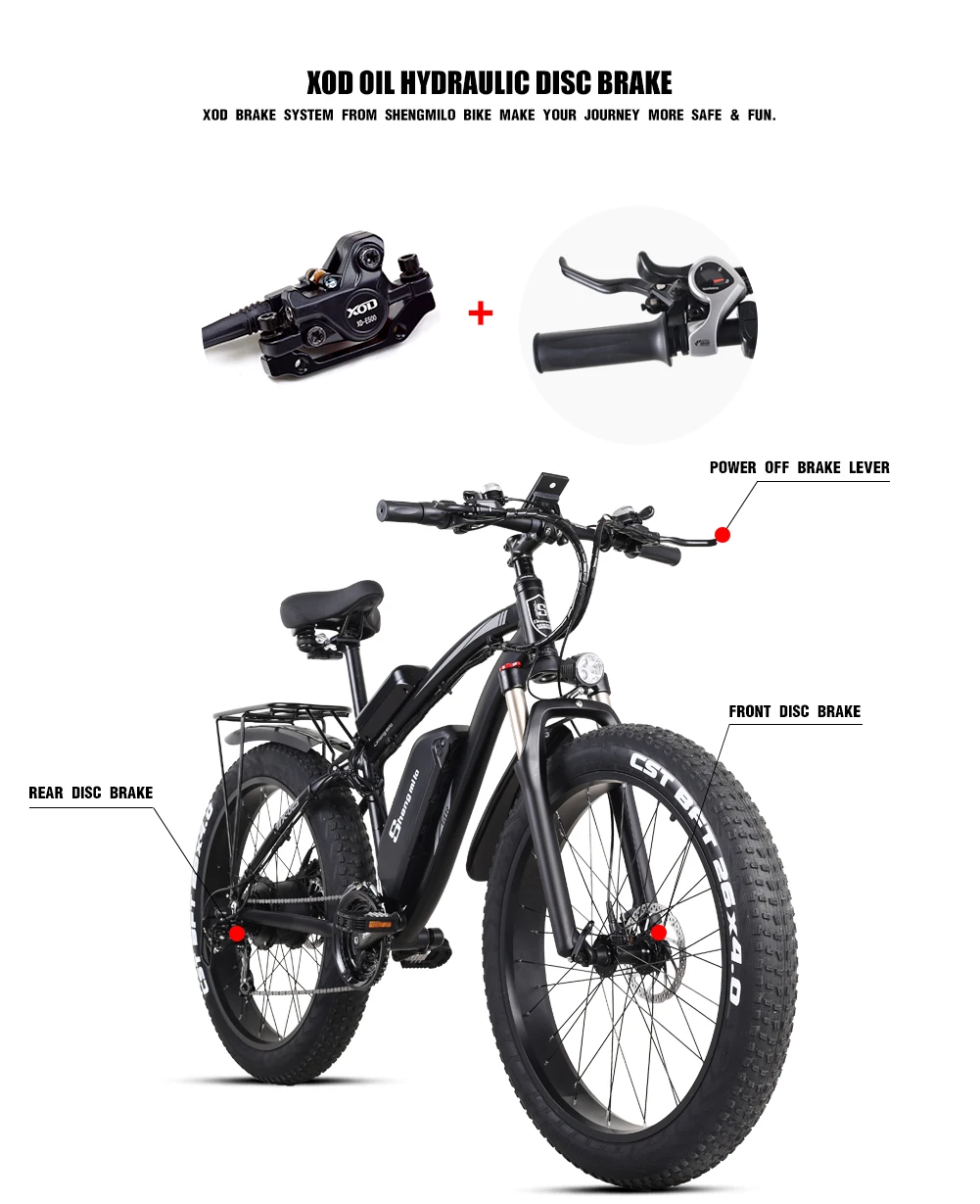 Kaufen Shengmilo MX02S 1000W Schnee Bike Elektro Fahrrad Elektrische Mountainbike 26 Zoll 4,0 Fett Reifen Ebike 48V17Ah Lithium-Batterie