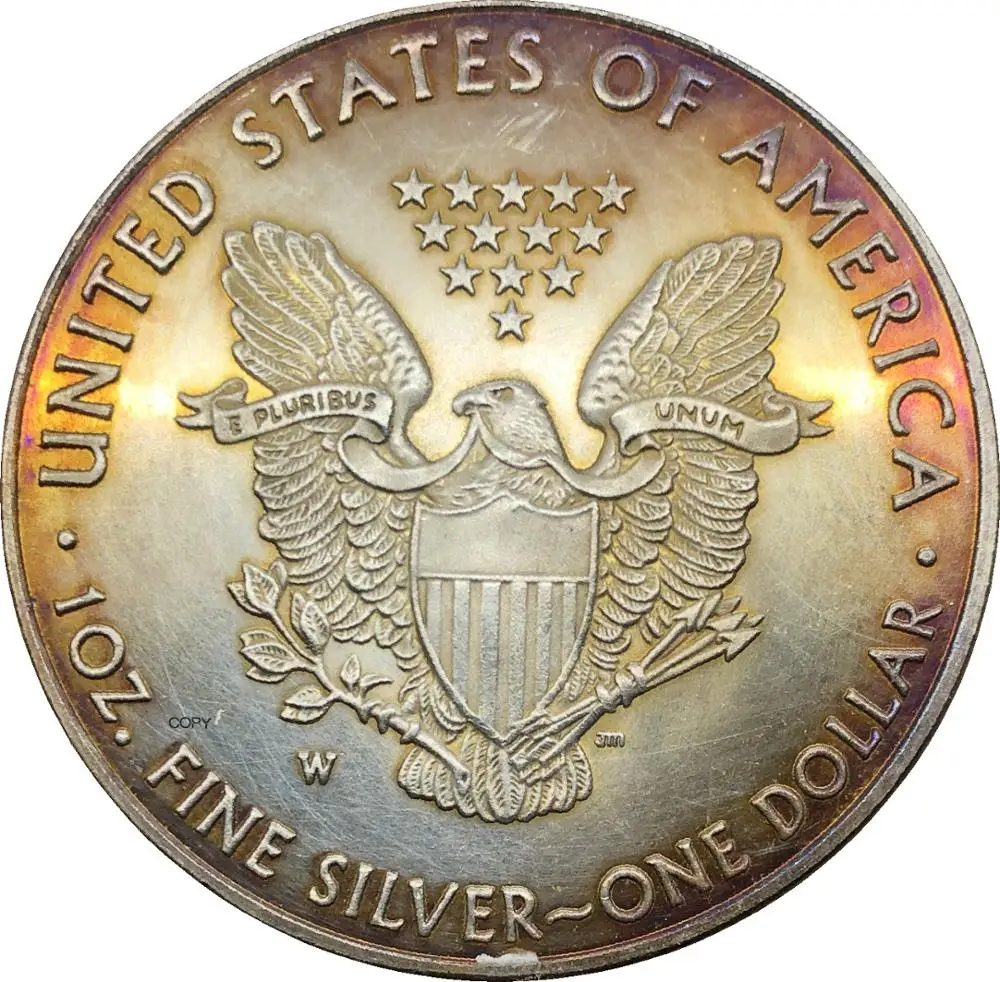 1 доллар США американская Серебряная монета в виде орла 1995 Вт Памятная с