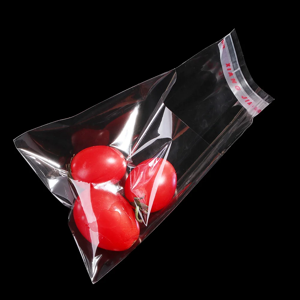 100 Pcs 8cmx12cm Thick Clear Self Adhesive Cellophane Bags Small Sealing Packing Storage Bag Resealable OPP | Украшения и
