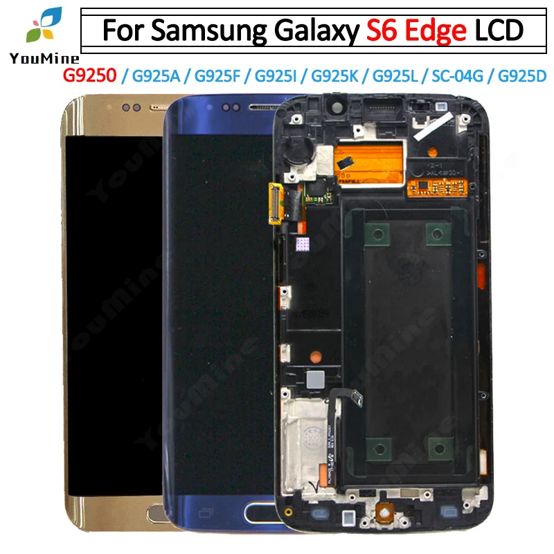 Super AMOLED для Samsung Galaxy S6 Edge G925 G925F ЖК экран + сенсорная панель дигитайзер в сборе