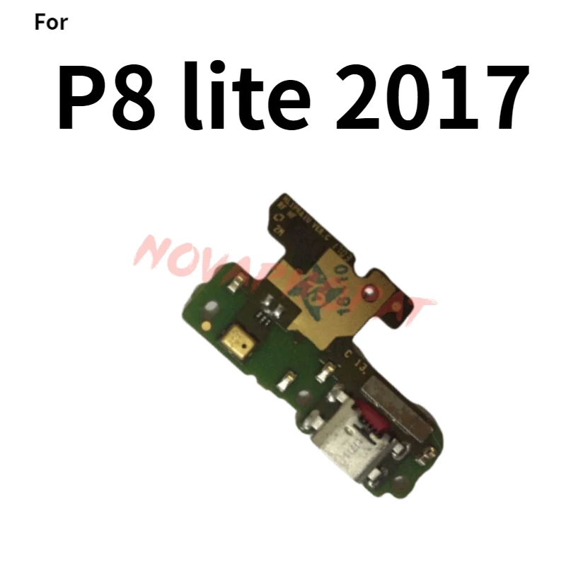 Novaphopat Charger Port For Huawei P8 lite 2017 USB Dock Charging Connect MIC Microphone Flex Cable Board + tracking | Мобильные