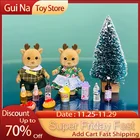 112 набор миниатюрных аксессуаров для кукольного домика, детские плюшевые куклы, семейство оленей и леса, детские игрушки для девочек на Рождество