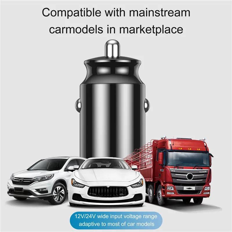 Автомобильное зарядное устройство Mini 3.1A/4.8A/6.2A USB скрытое автомобильное