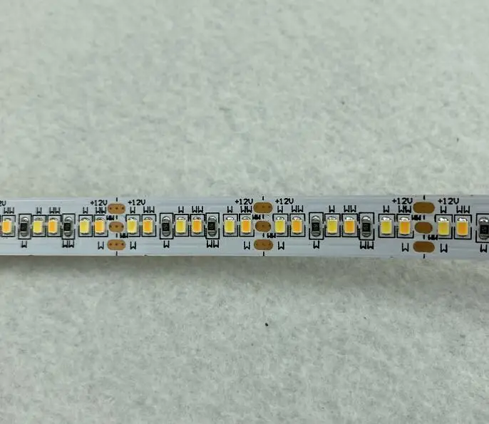 12V 2216 SMD 240 светодиодов/м 12 В/24 В светодиодный двойной цвет CCT Регулируемая Гибкая полоса; 5 м длиной; 120 Вт; белая печатная плата; не водонепроницаемый; IP33 - Испускаемый цвет: 12V