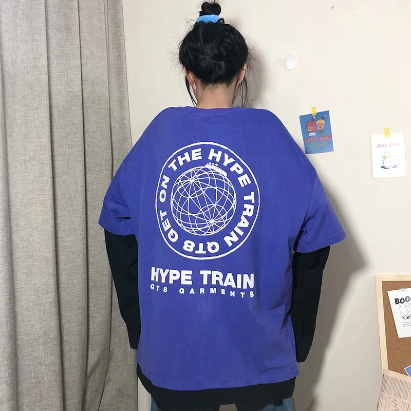 Футболка женская с длинным рукавом в Корейском стиле | Женская одежда