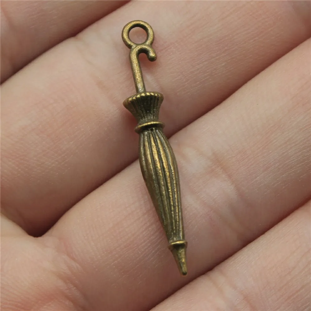 

20pcs Charms Umbrella 35x5mm Antique Making Pendant Fit Vintage Tibetan Bronze Silver Color DIY Handmade Jewelry